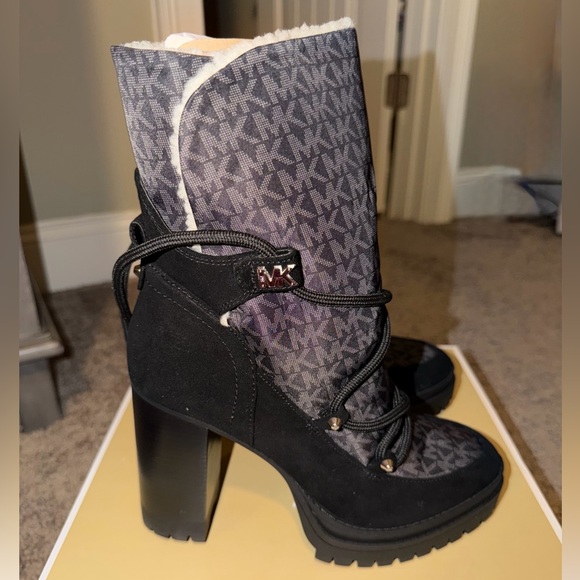 Michael Kors Culver Mixed-Media Platform Boot - Picture 3 of 11